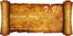 Turczer Imre névjegykártya